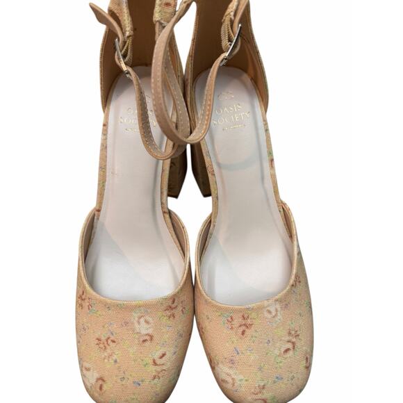 Oasis Society Oslo Floral Block Heel Shoes – Women’s US 9 – Ankle Strap - Picture 5 of 16